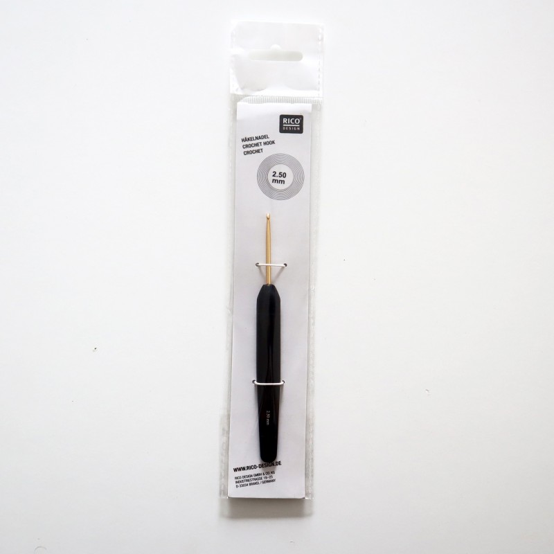 Crochet ergonomique 2,5 mm en aluminium Rico Design