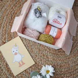 Kit Crochet Plume, mon petit caneton – Coffret Complet, Patron PDF