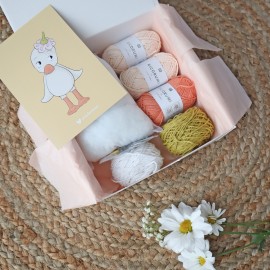 Kit Crochet Plume, mon petit caneton – Coffret Complet, Patron PDF