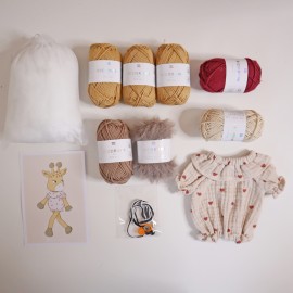 Kit Crochet Suzie, jolie girafe – Coffret Complet, Patron PDF