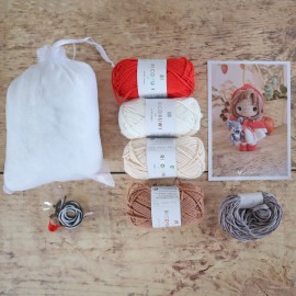 Kit Crochet Le petit chaperon rouge – Coffret Complet, Patron PDF